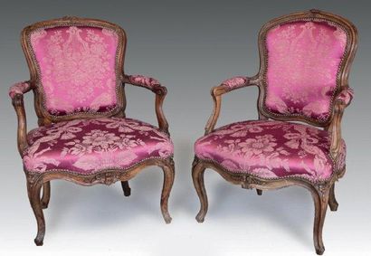 Fauteuil à dossier en cabriolet en hêtre...