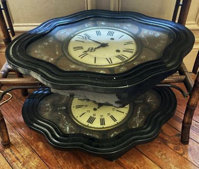 Ensemble de deux horloges œil de bœuf en...