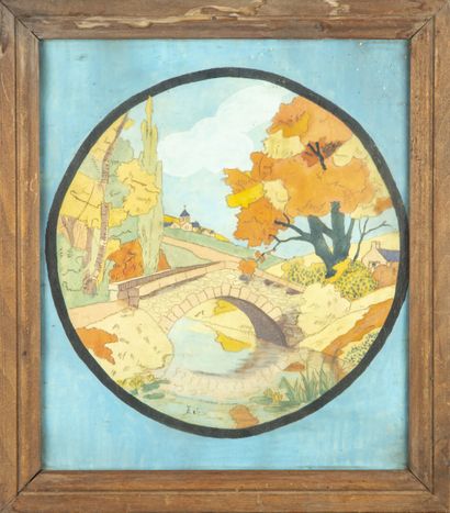D. SEAL (?) - début XXe
Le pont dans la campagne
Le...