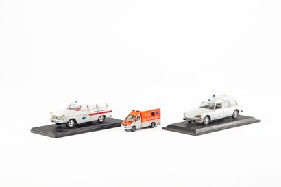 Ensemble d'ambulances médicalisées comprenant...