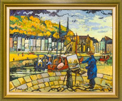20th century FRENCH SCHOOL 
Lot of 9 paintings...