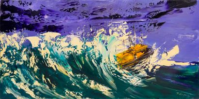 Rénald LEMAIRE (20th)
Lot of 3 oil on canvas...