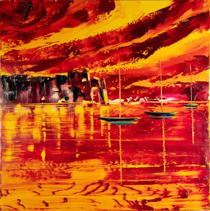 Rénald LEMAIRE (20th)
Lot of 6 oils on canvas,...