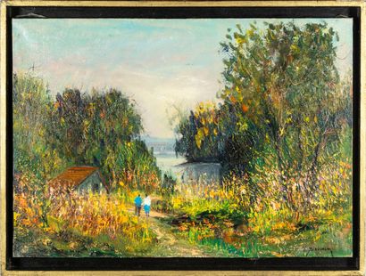20th century FRENCH SCHOOL
Lot of 8 oils...
