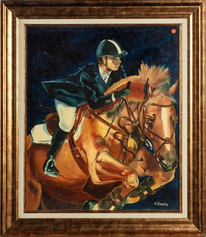 Rénald LEMAIRE (20th)
Rider 
Oil on canvas...