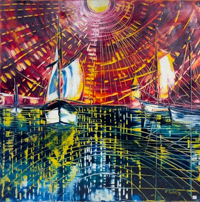 Rénald LEMAIRE (20th)
Red fish 
Oil on canvas...