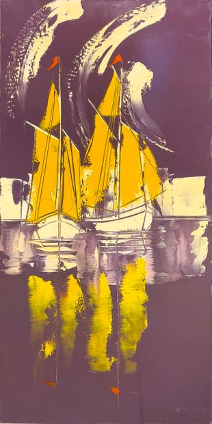 Rénald LEMAIRE (20th)
Lot of 3 oil on canvas...