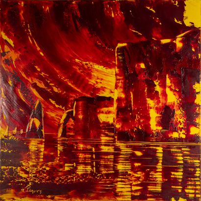 Rénald LEMAIRE (20th)
Lot of 6 oils on canvas,...