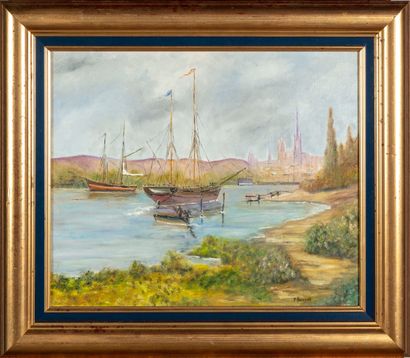 20th century FRENCH SCHOOL
Lot of 8 oils...