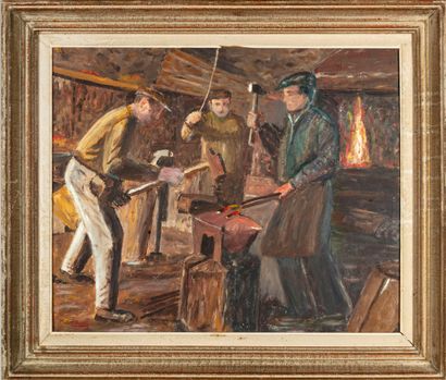 20th century FRENCH SCHOOL
Lot of 8 oils...