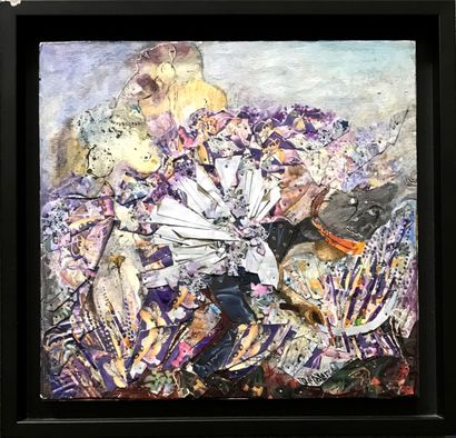 METAYER - XXth
People and flowers
Mixed media,...