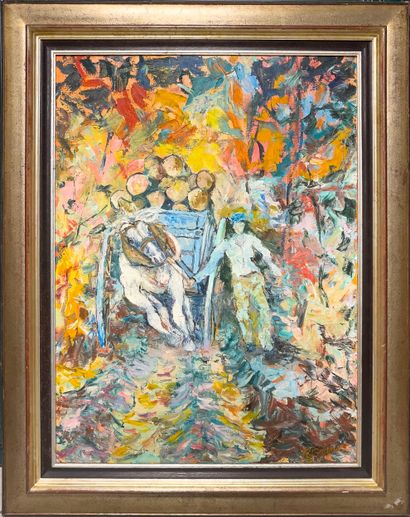 20th century FRENCH SCHOOL 
Lot of 9 paintings...