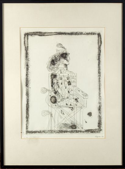 Gustavo FOPPIANI (1925-1986)
Seated figure
Black...