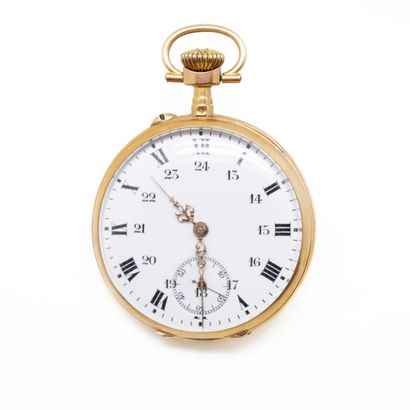 18K (750/1000) yellow gold gousset watch,...