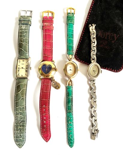 OBREY - Paris
Four ladies' watches with metal...
