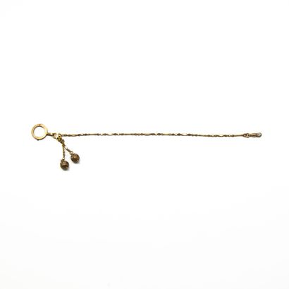18K (750/1000) yellow gold watch chain, with...