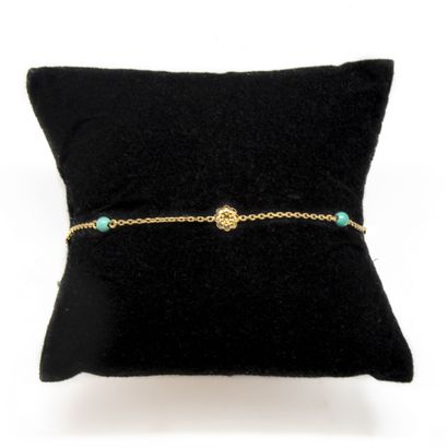 Bracelet in 18 K (750/1000) yellow gold dotted...