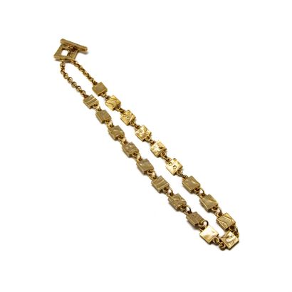 BICHE DE BERE 
Necklace in gilded metal with...