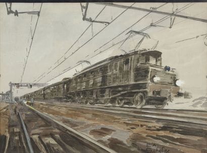 Émile André SCHEFER (1896-1942)
Train à vapeur
Aquarelle...