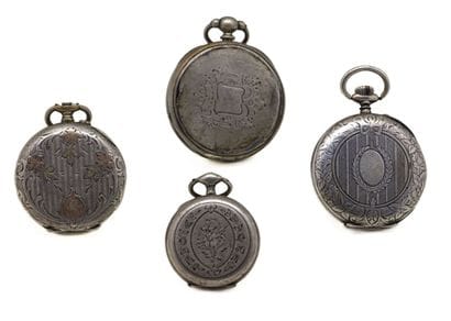 Ensemble de trois montres de gousset et une...