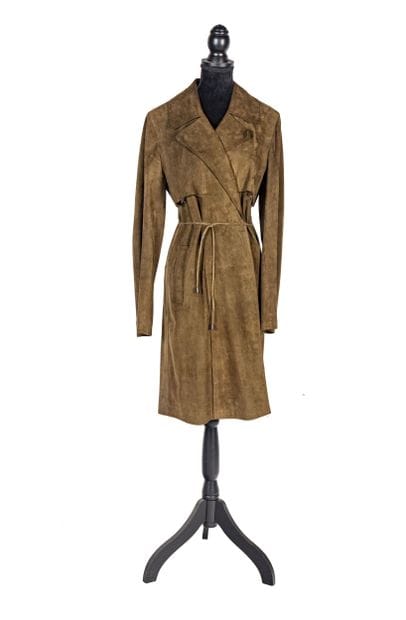 RAMOSPORT
Khaki lambskin leather coat with...