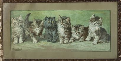 Fannie MOODY (1861-1948)
Les six chatons...