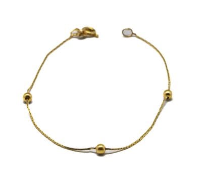 Fin bracelet en or jaune (18K/750) à mailles...