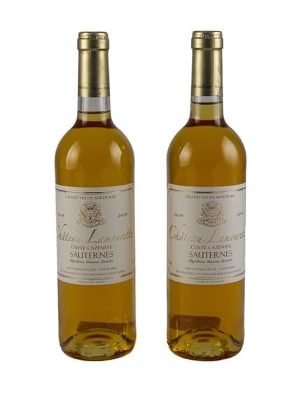 2 bottles of Château Lamourette,
Sauternes—Cazenave...