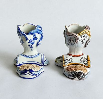 SAINT CLEMENT
Two polychrome earthenware...