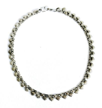 Collier ras du cou en argent à maillons en...