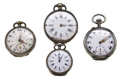Ensemble de trois montres de gousset et une...
