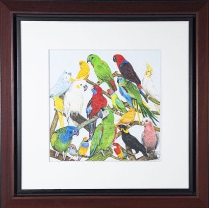 JEAN-LUC CHILLOUX (XXe)
Composition d'oiseaux...