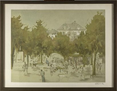Marcel PELTIER (1924-1998) 
Vue de parc en...