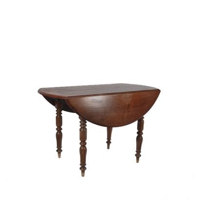 Oval-shaped dining table made of natural...