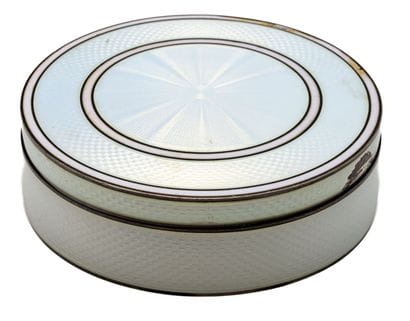 Boîte circulaire couverte en vermeil (925/1000),...