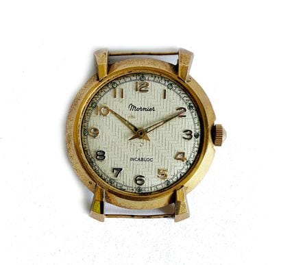 MORNIER 
Montre d'homme en or jaune (18K/750e)....