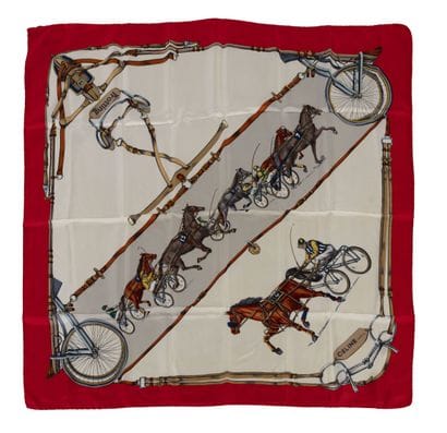 CELINE PARIS
Silk square with a racehorse...