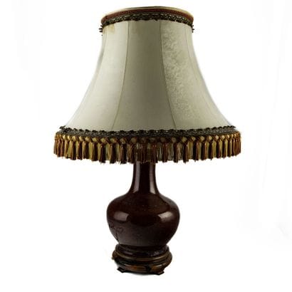 CHINA
Baluster vase converted into a lamp,...