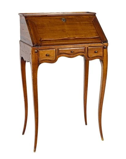 Small writing desk made of natural wood,...