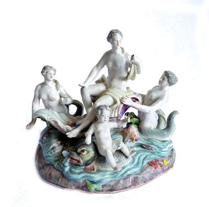 MEISSEN Manufactory 
Polychrome porcelain...