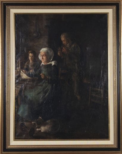 ECOLE HOLLANDAISE du XIXème siècle
Scène...