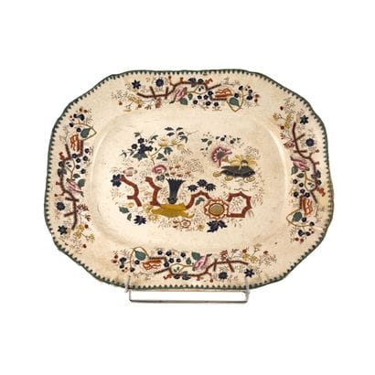 PEARLWARE
Large octagonal glazed earthenware...