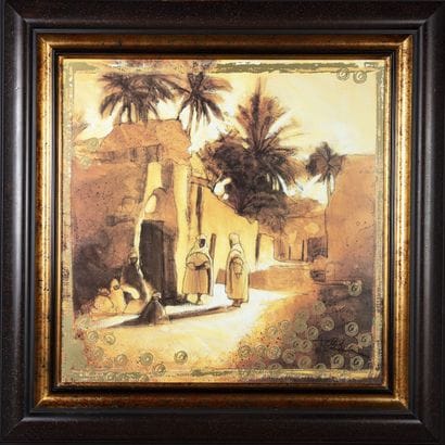 Vue animée d'un village en Orient 
Impression...