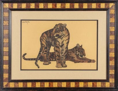 Georges-Lucien GUYOT (1885-1972)
Tigres
Aquarelle...