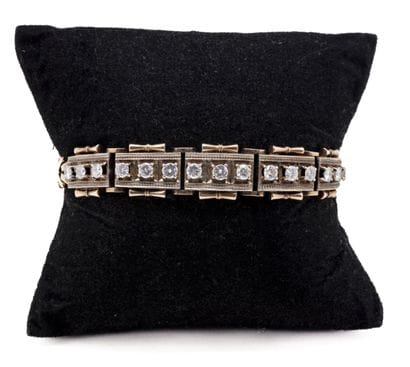 Bracelet en or rose 14 K (585/1000) à maillons...