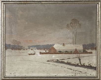 Adhemard DE POORTER (1905-?)
Paysage enneigé
Huile...