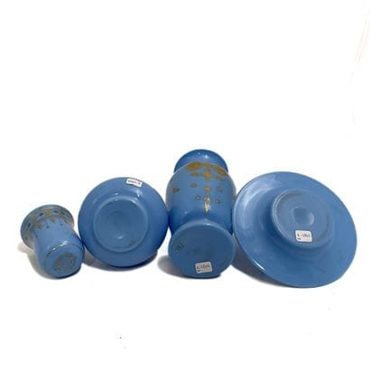 Lot d'opalines bleu turquoise comprenant...