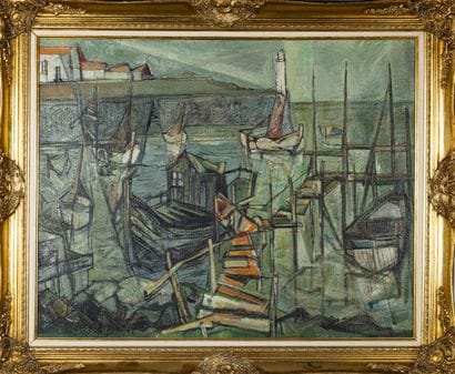 ECOLE DU XXe siècle
Le port 
Huile sur toile...