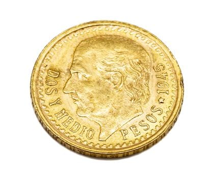 MEXIQUE 
1 Pièce de 2 1/2 Pesos en or Miguel...
