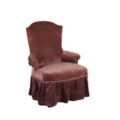 Fauteuil crapaud, pieds avant terminés par...